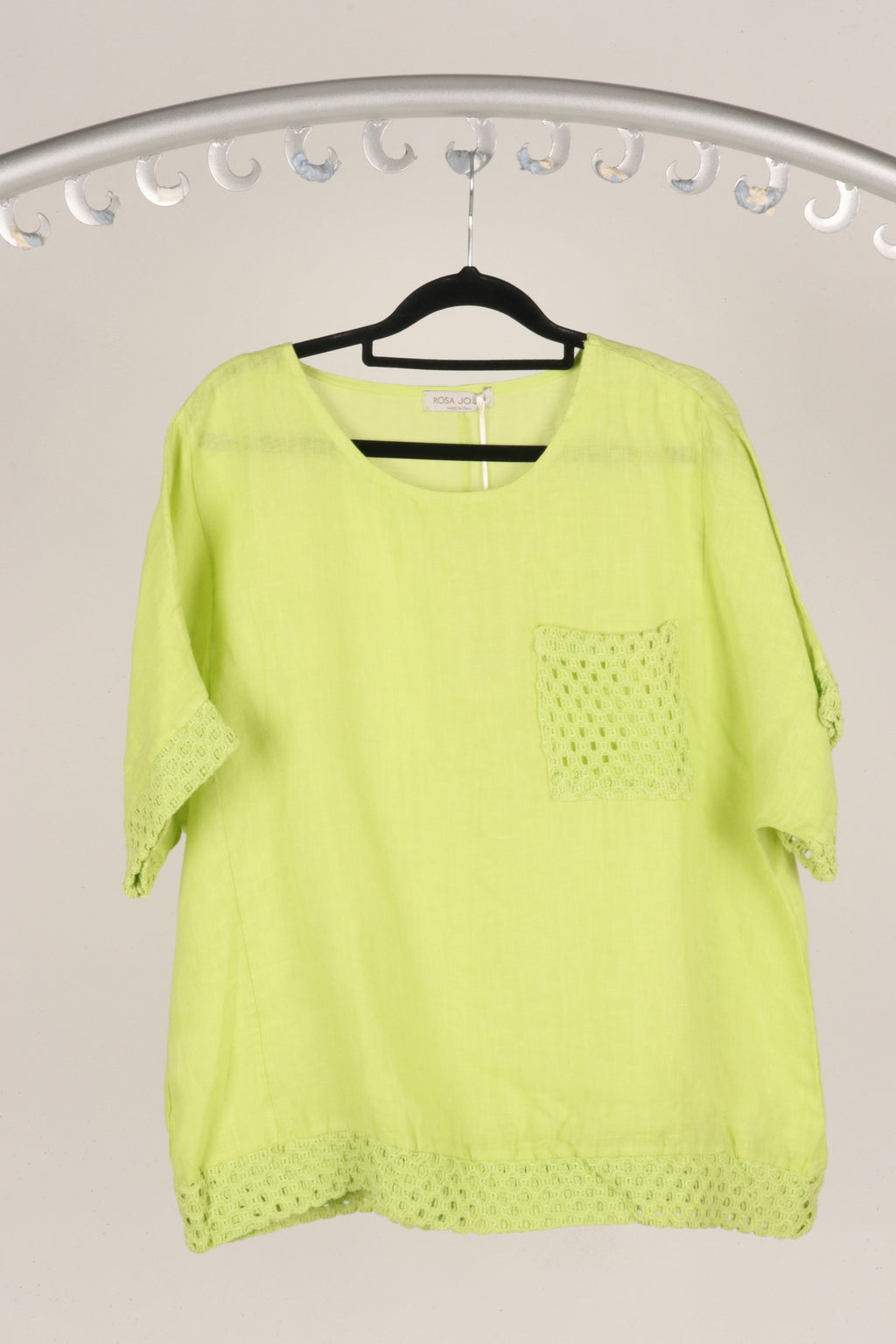Linen Crochet Top