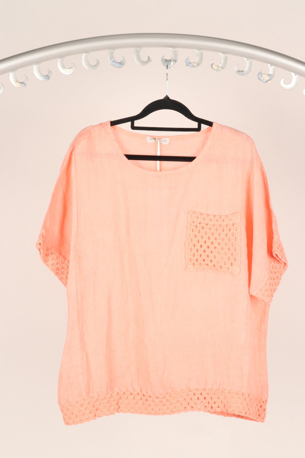 Linen Crochet Top
