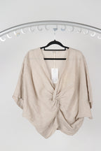 Twist Front Linen Top