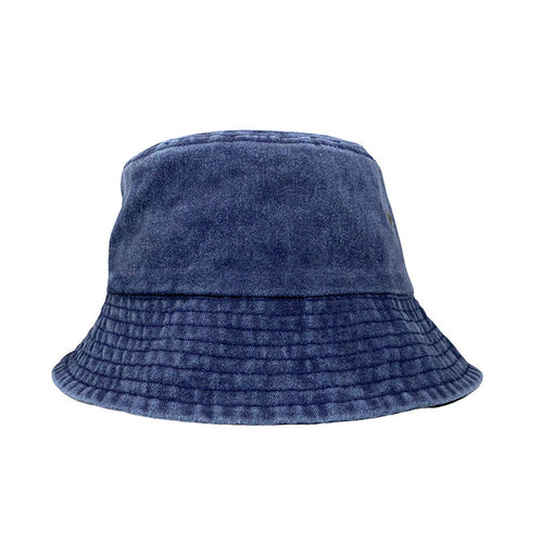 Cotton bucket hat in blue, style AT HT30217, perfect for sunny days and casual outings.
