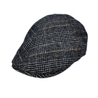 Wool Blend Plaid Flat Hat ATN