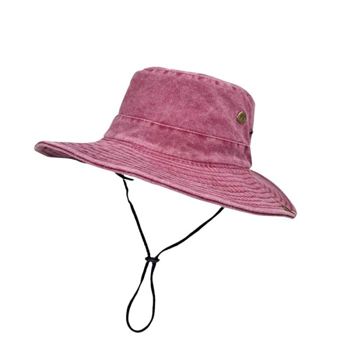 Wide Brim Washed Cotton Hat