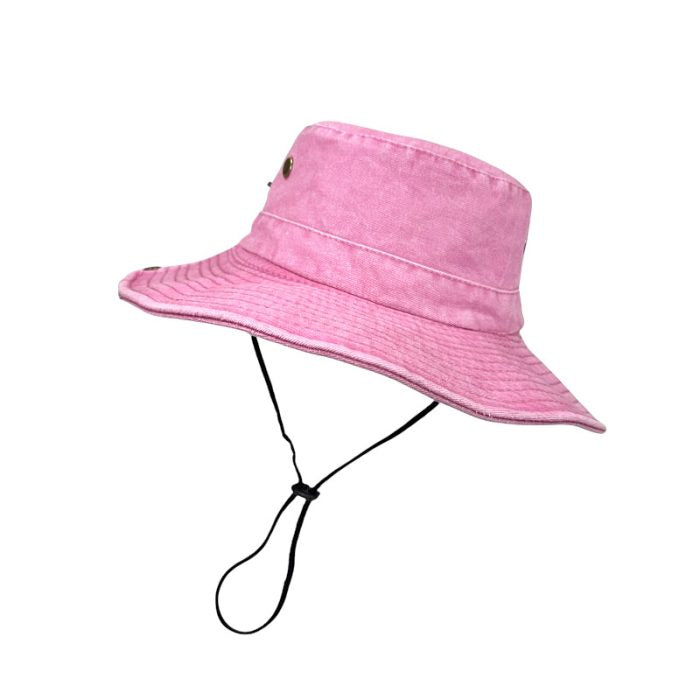 Wide Brim Washed Cotton Hat