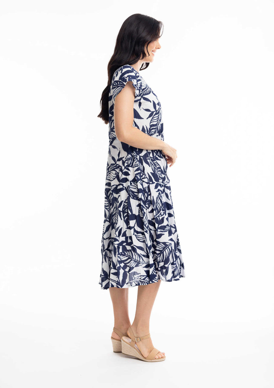 Hayman Navy Bias Dress