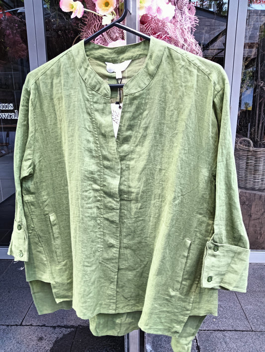 CCB Olive Linen shirt