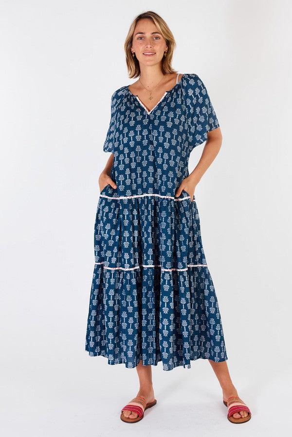 Calgary Midi dress navy