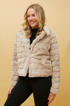 Kremlin Faux Fur Jacket Beige