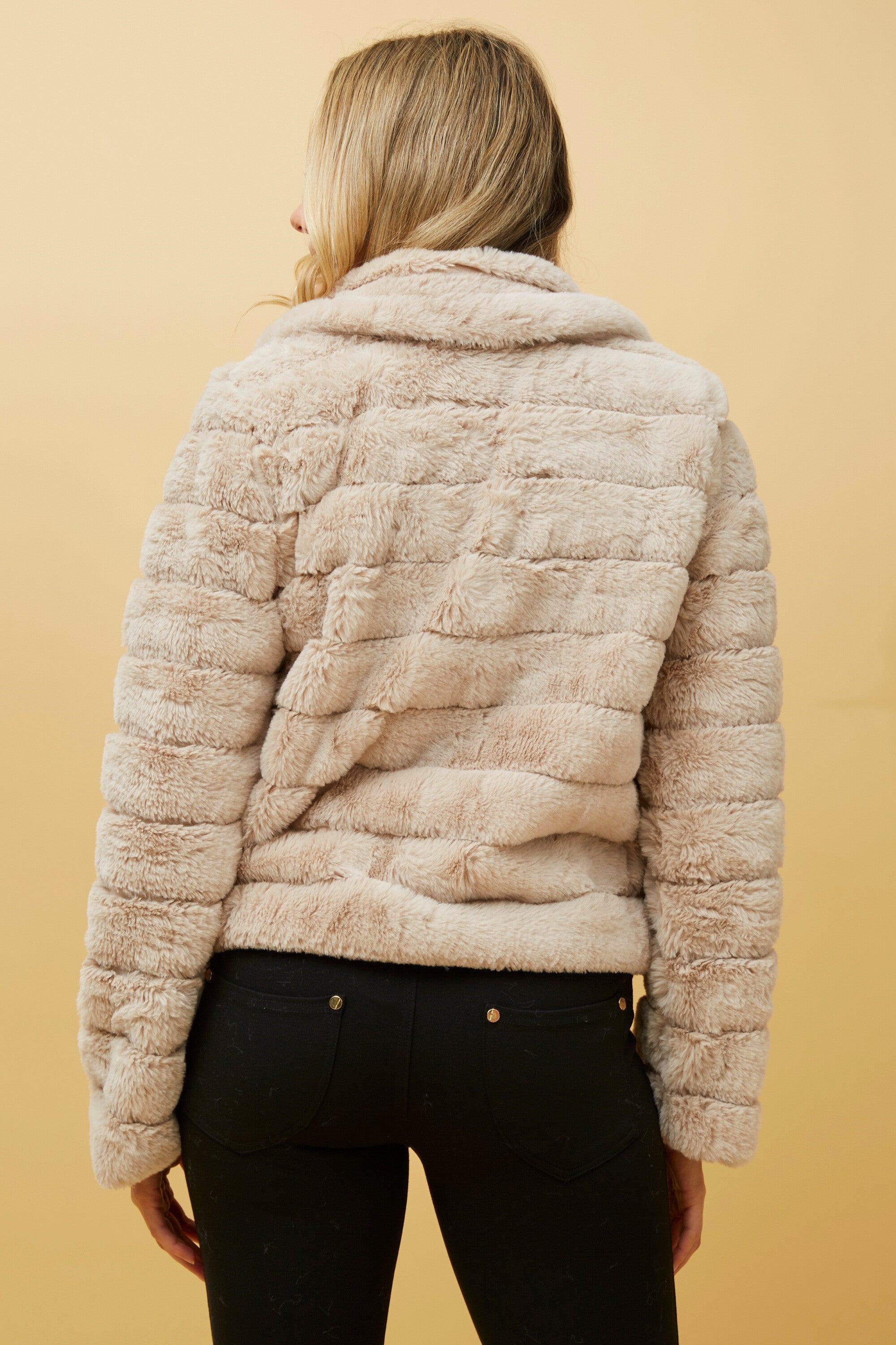Kremlin Faux Fur Jacket Beige