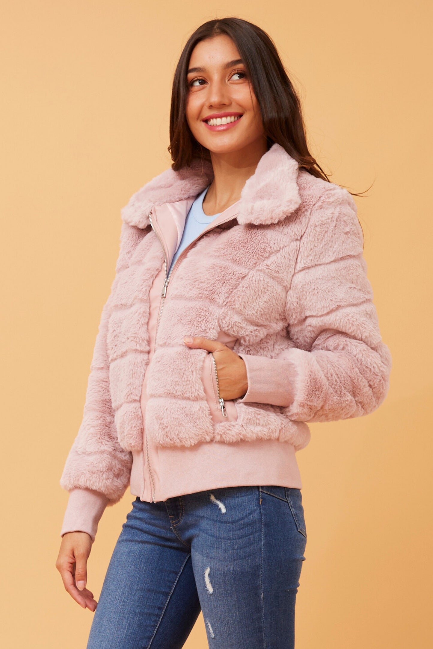 Ckm Bomber Jacket Blush