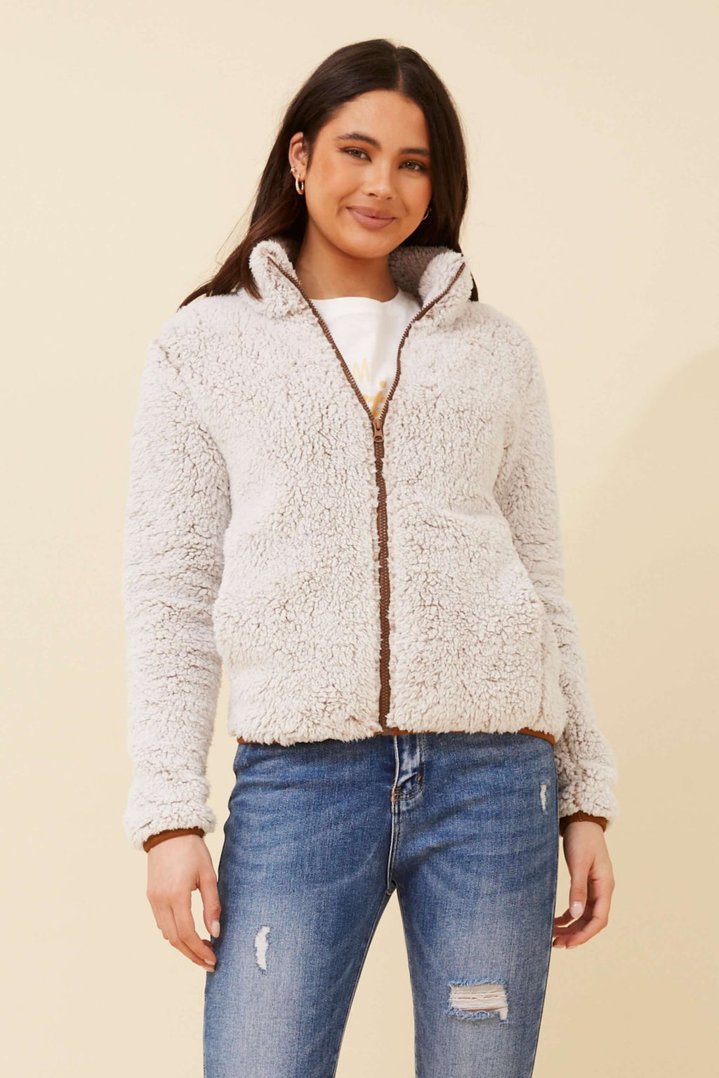 Crissy Teddy jacket Caroline Morgan