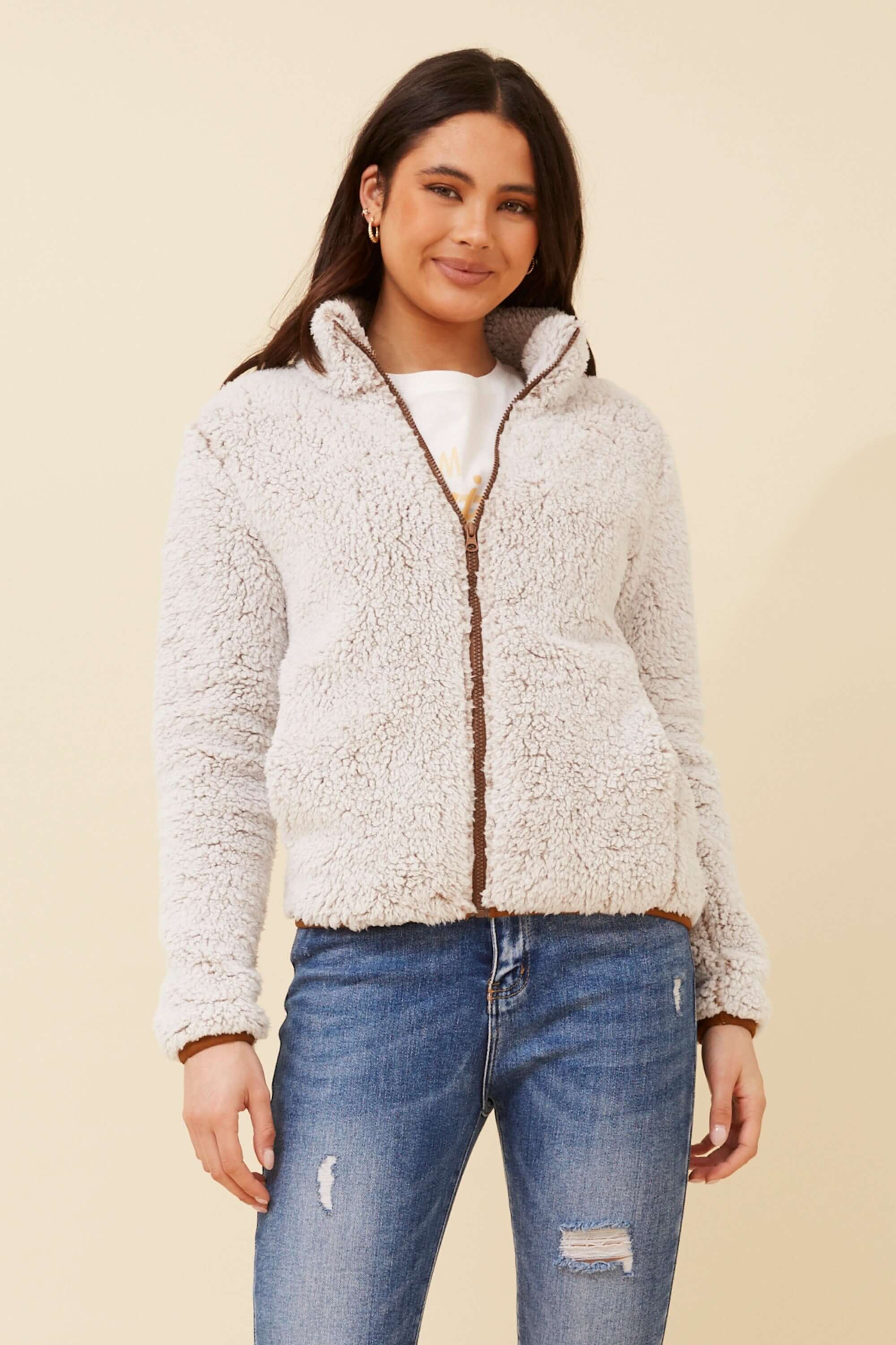 Crissy Teddy jacket Caroline Morgan