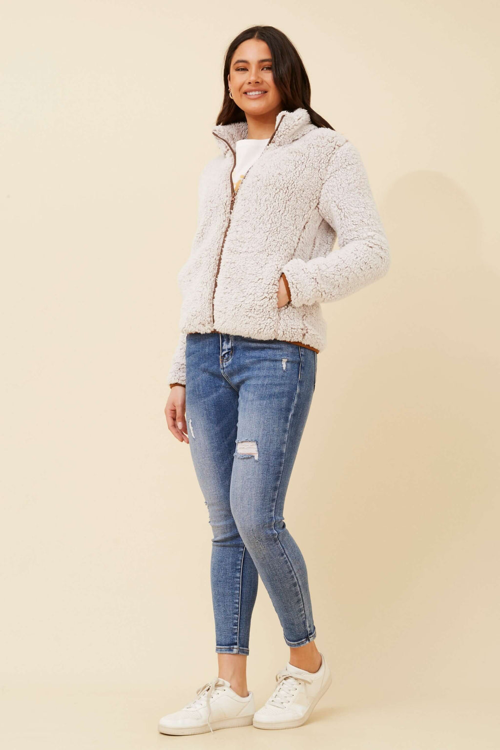 Crissy Teddy jacket Caroline Morgan