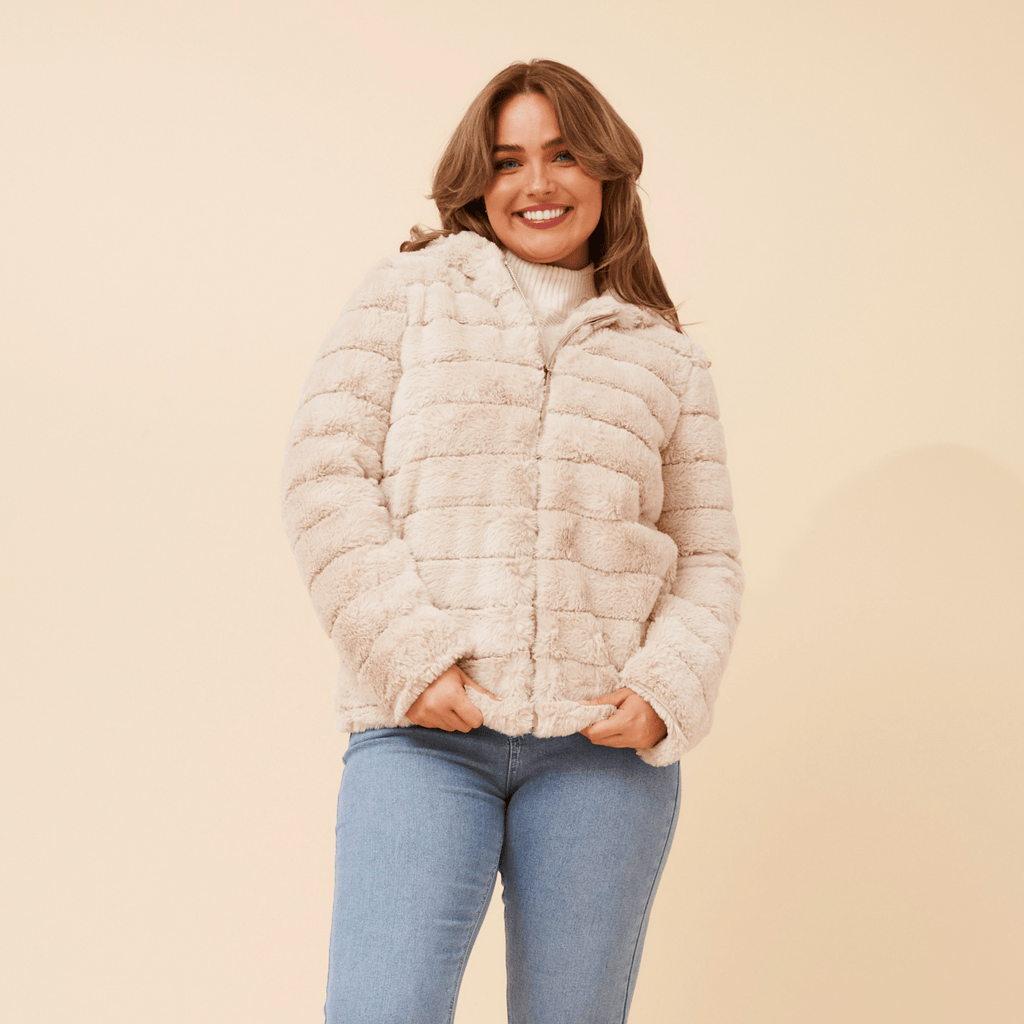 Davos Faux Fur Jacket Caroline Morgan