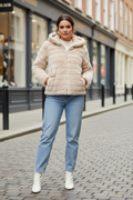 Cora Hooded Faux fur Jacket Caroline Morgan