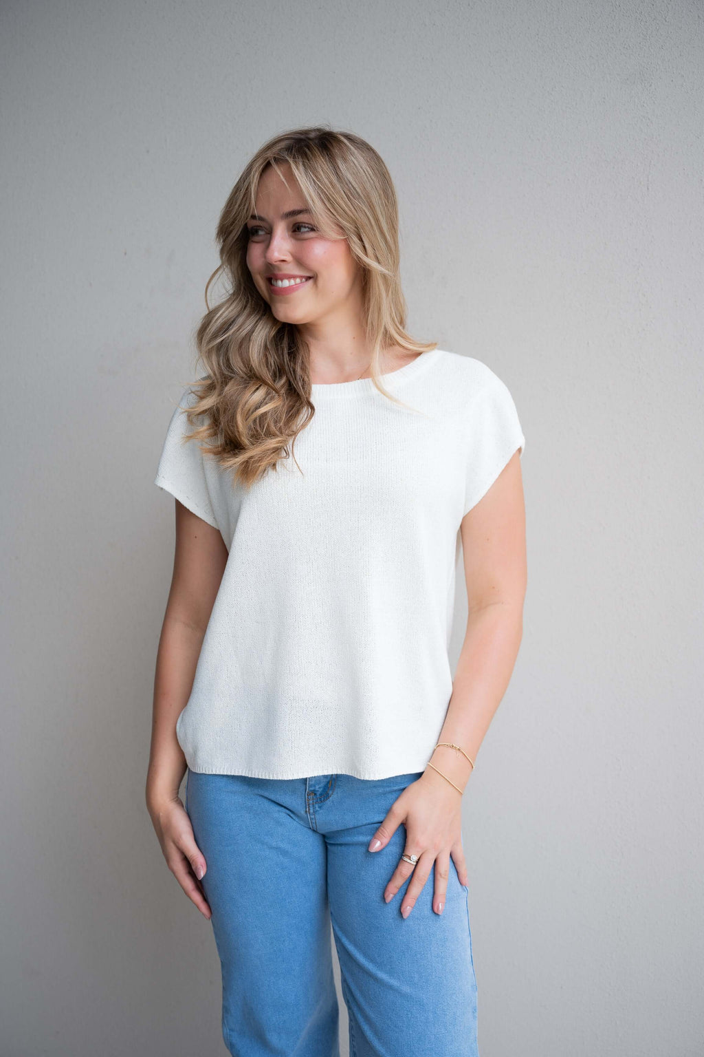 Crepe Yarn Knit Top