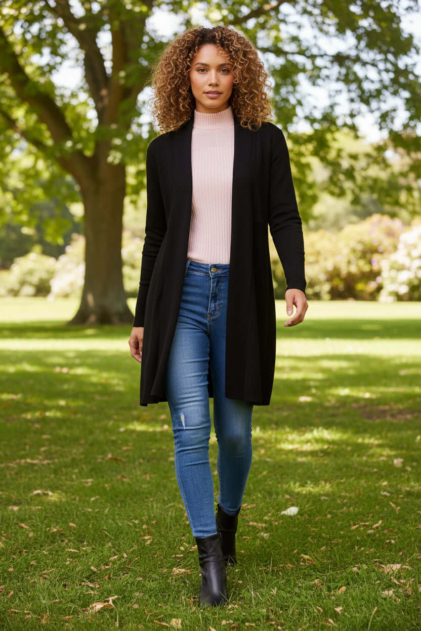 Ckm Longline Cardigan Caroline Morgan