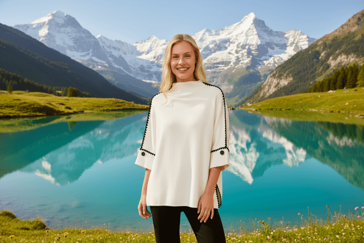 Benedita Batwing Sleeve Knit Caroline Morgan