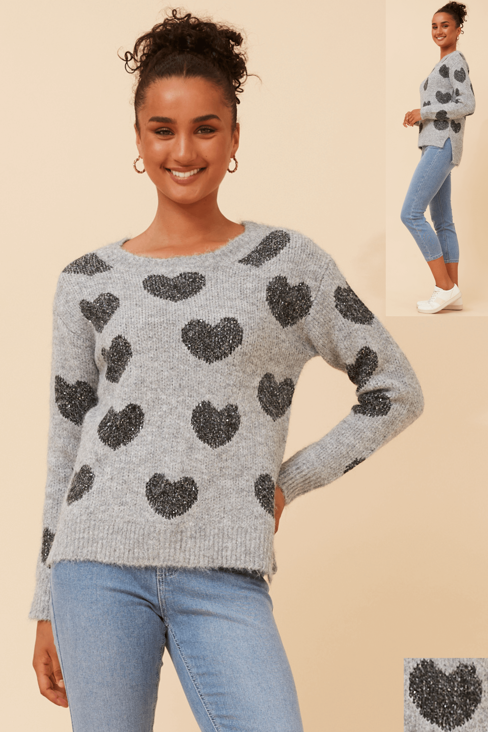 Jannine Heart jumper Caroline Morgan