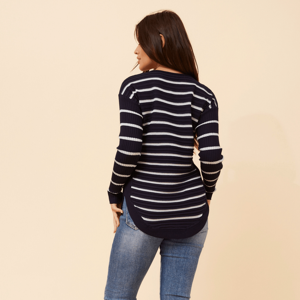 Ckm Gold Lurex Rib Jumper Gypsyroad Bowral