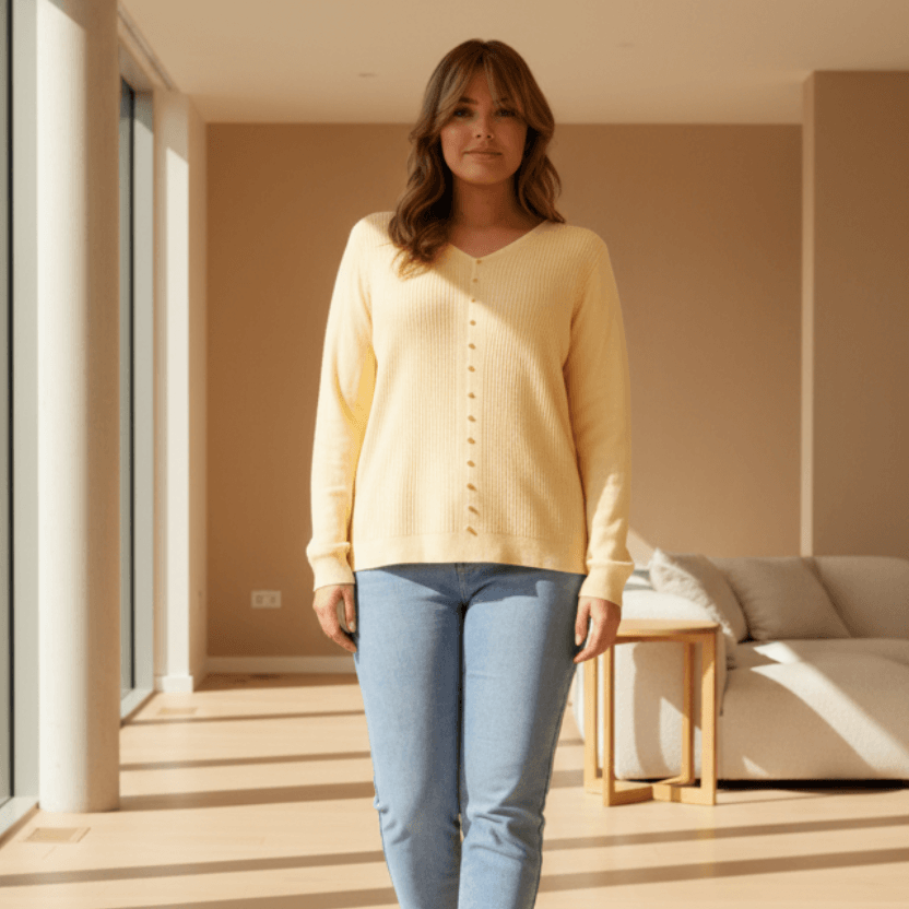 Rochelle Pearly Jumper lemon Caroline Morgan