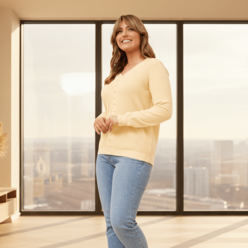Rochelle Pearly Jumper lemon Caroline Morgan