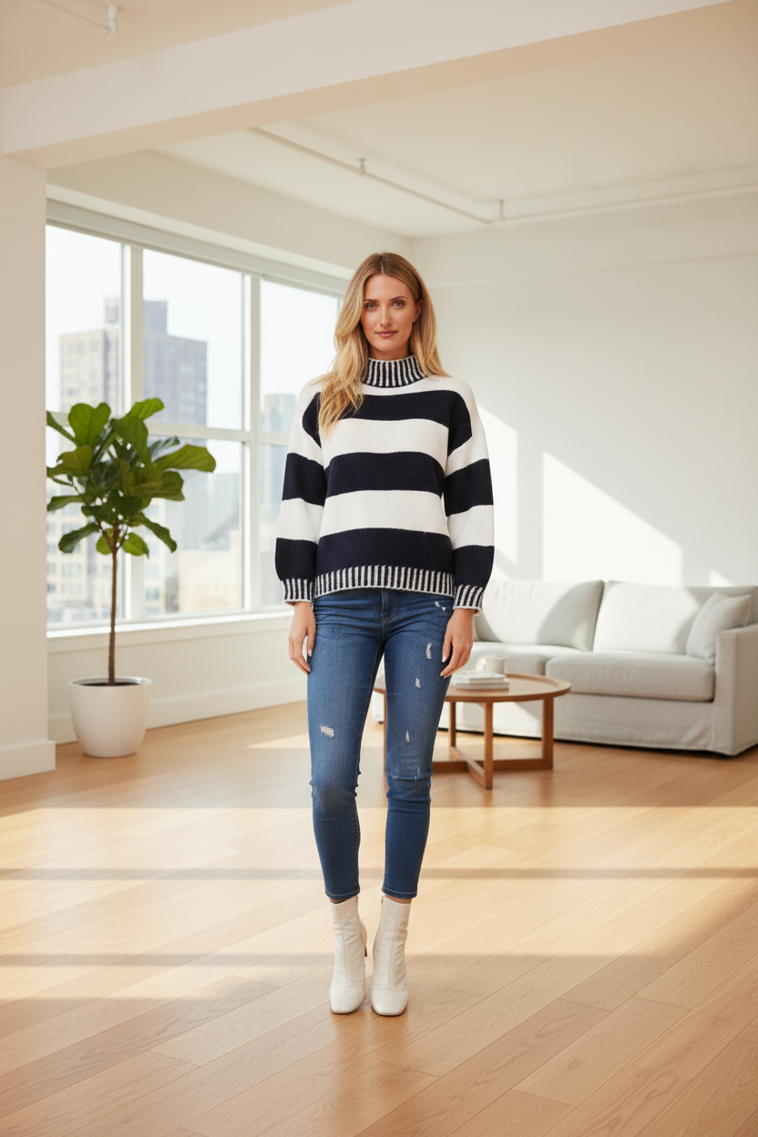 Sophie Striped Knit Caroline Morgan