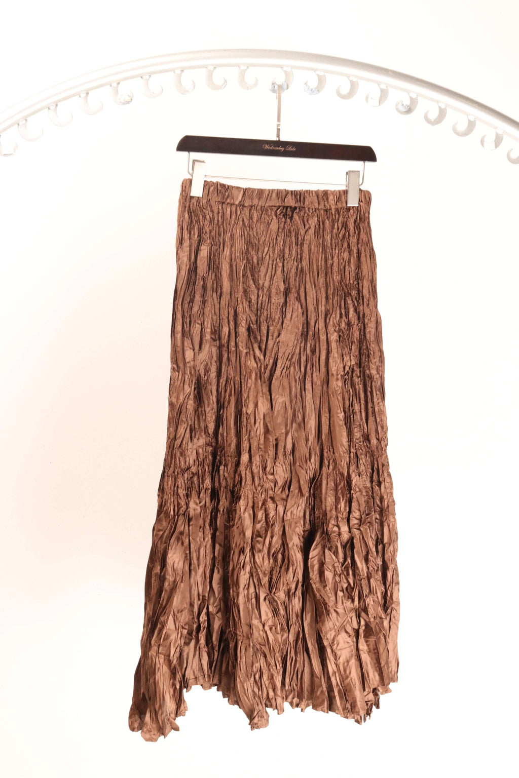 Satin Crinkle Skirt Wednesday Lulu