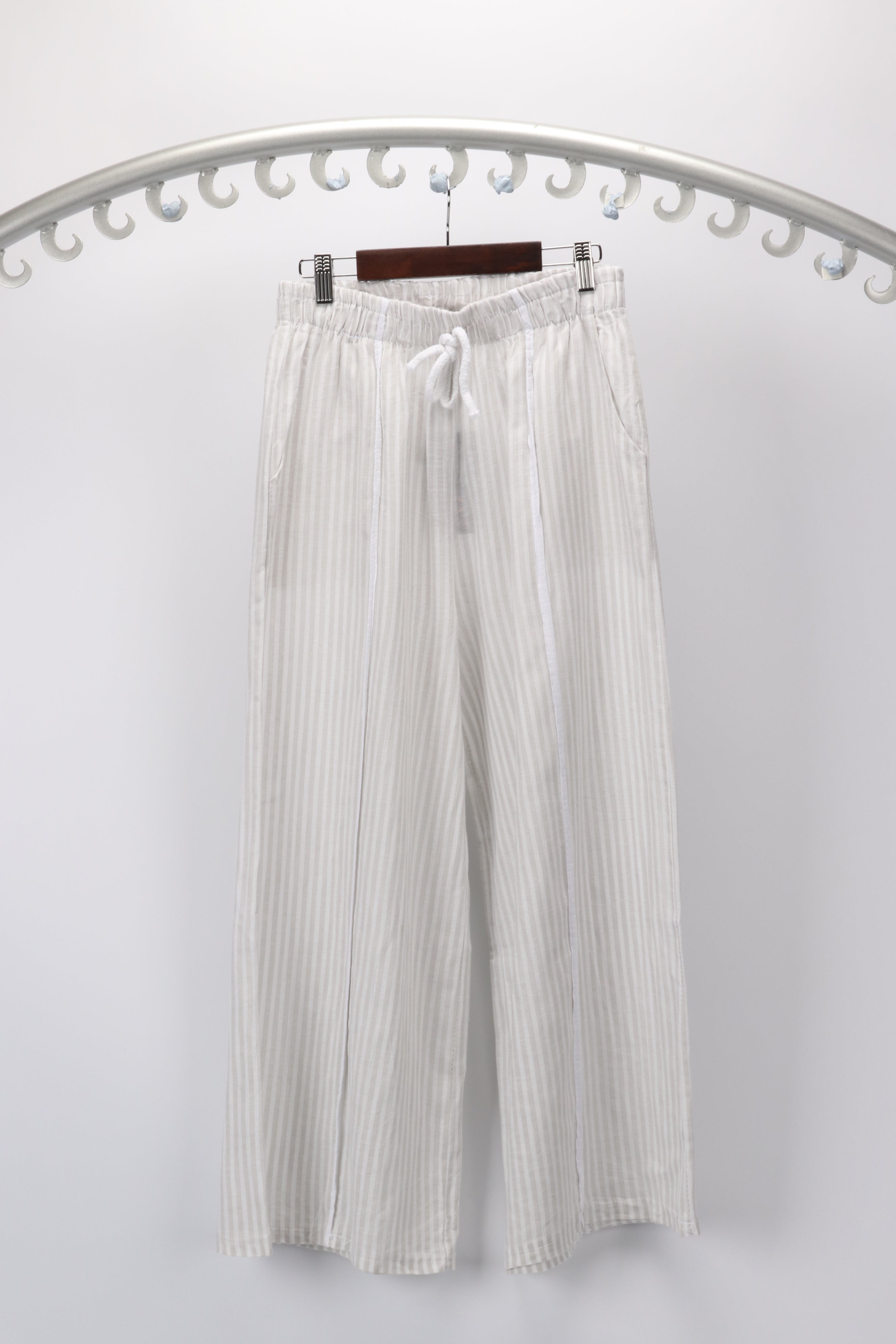 Hema Linen Bend  Pants White