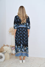 Bassett Maxi Dress-navy