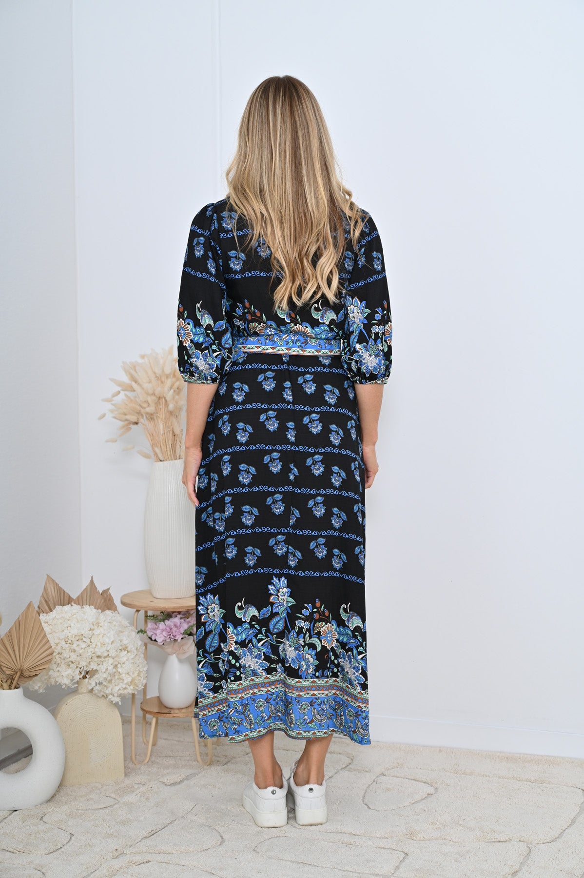 Bassett Maxi Dress-navy