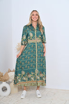Bassett Maxi Dress-teal