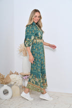 Bassett Maxi Dress-teal
