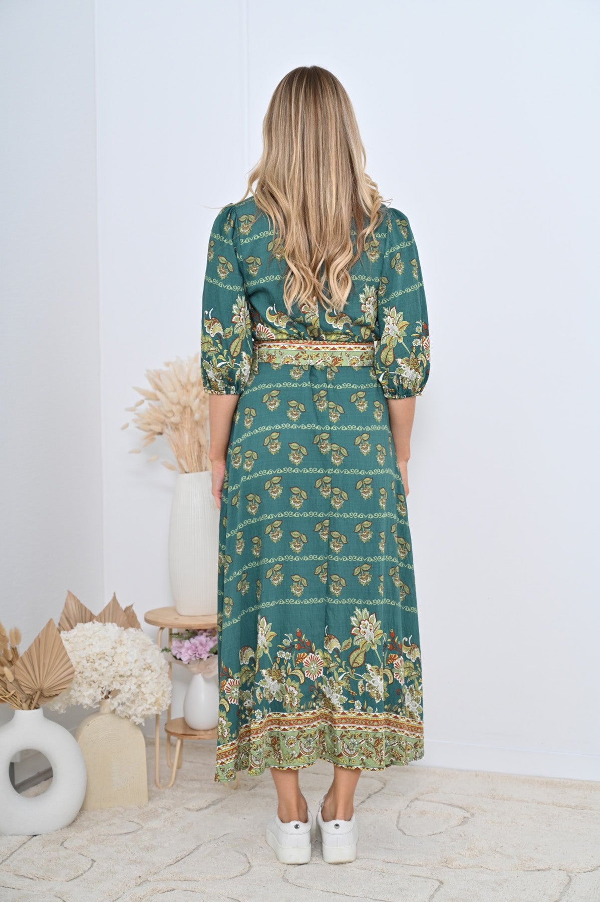 Bassett Maxi Dress-teal
