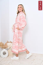 Tie waist shirt dress