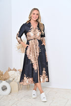Baroque Dress Black
