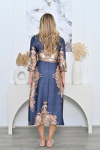 Baroque Dress Navy