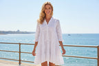 Broderie Essentials Fill hem Dress white