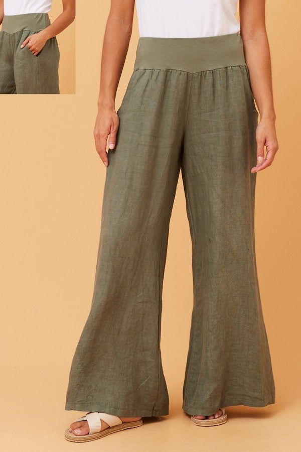 BM Wide Leg Pants Khaki