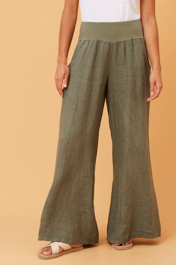 BM Wide Leg Pants Khaki