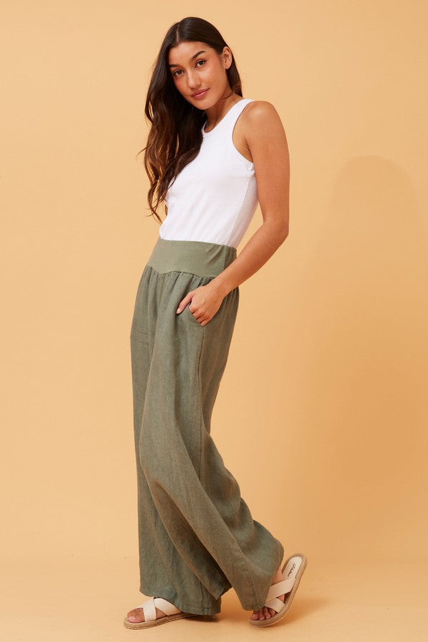 BM Wide Leg Pants Khaki