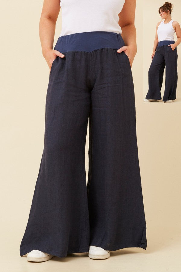 BM Wide Leg Pants Navy