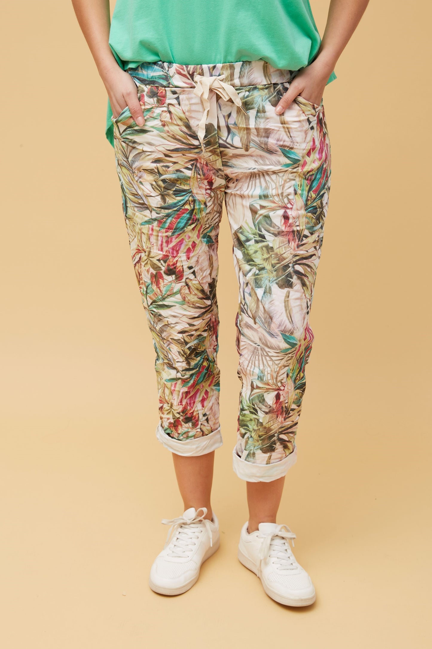 Tropical Print Pants
