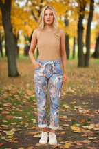 Leaf Print Pants