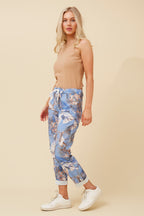 Leaf Print Pants