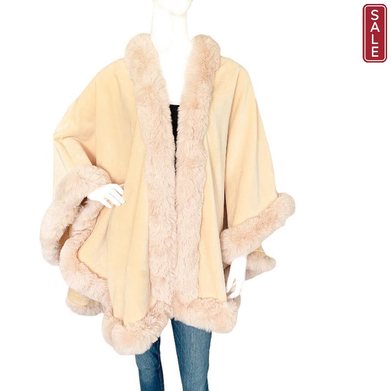 Lux Fur Trim Cape