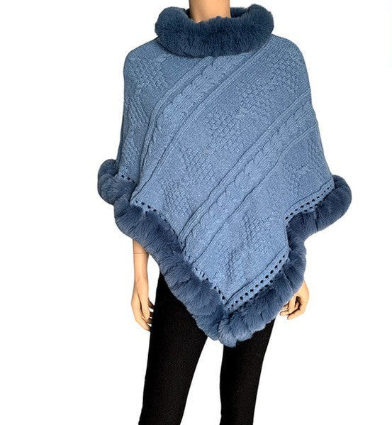 Knitted pullover Poncho