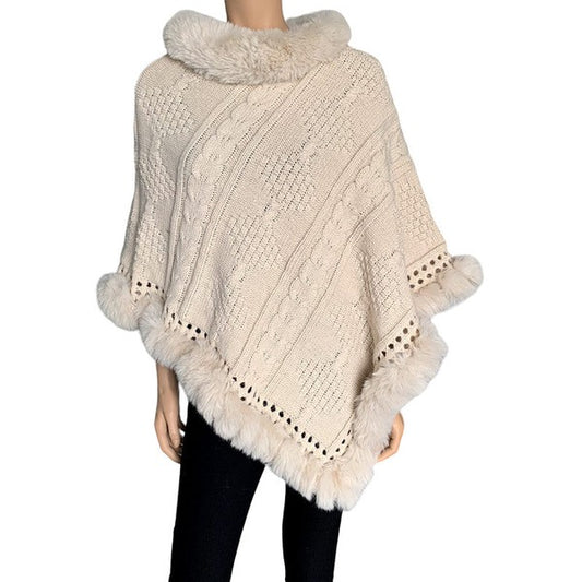 Knitted pullover Poncho