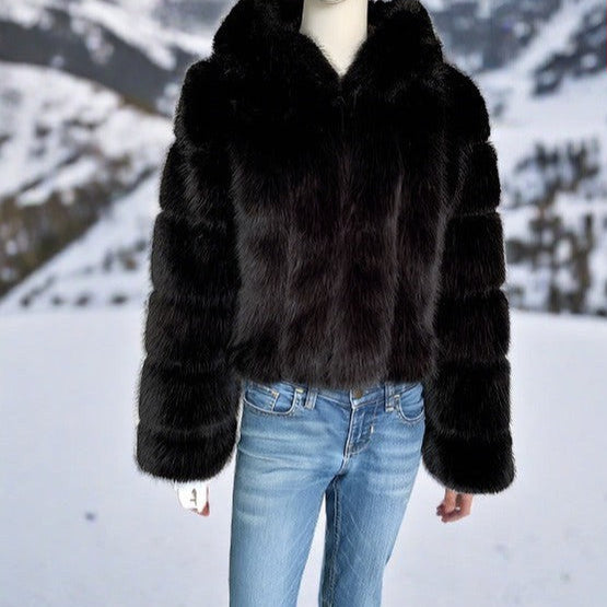 Faux Fur Fox Hooded jacket