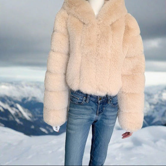 Faux Fur Fox Hooded jacket
