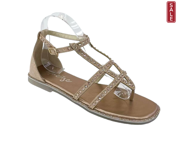 Diva Bling Flat Sandals bronze